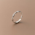 wholesale S925 Sterling Silver Retro Minimalist Thai Silver Koi Fish Ring Adjustable Simple Elegant Jewelry J9901-0-0