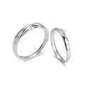 wholesale S925 Sterling Silver "Hold Your Hand" Couple Rings Pair, Light Luxury Niche Design High-End Sense Festival Gift for Men and Women Matching Bands-0-4