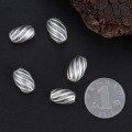 wholesale Sterling Silver Twisted Barrel Bead with Spacer Beads for Vintage DIY Crystal Beading and Handicraft Accessories-0-1