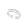 wholesale S925 sterling silver 875 irregular texture ring women minimalist style small batch original unique ins open band silver ring-0-4