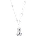 wholesale S925 Sterling Silver Bear Necklace for Women, New Collection Trendy Light Luxury Minimalist Design Versatile Elegant Collarbone Chain-0-4