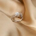 wholesale S925 Sterling Silver European and American Freshwater Pearl Butterfly Ring for Women, Small and Exotic Adjustable Ring for Cross-Border Supply-0-3