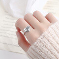 wholesale S925 Sterling Silver Fashion Love Heart Ring Retro Korean Dongdaemun New Style LOVE Open Adjustable Finger Ring for Women-0-3