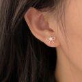 wholesale S925 Sterling Silver Korean Style Bow Earrings for Women, Light Luxury Ins Small Fresh Design Earrings-0-3