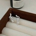 wholesale S925 Sterling Silver Snake Element Ear Clip for Women, Hip-Hop Fashion Design, Zodiac Year Earrings-0-4