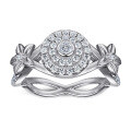 wholesale S925 Sterling Silver Diamond Flower Ring Women's Jewelry Hot Selling Fashion Style for Cross-Border E-commerce One Piece Wholesale-0-1