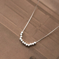 wholesale 925 Sterling Silver Crushed Silver Necklace, Ins-style Design, Elegant Collarbone Chain Necklace for Women, Y00161-S925 Silver Necklace>925 Silver
