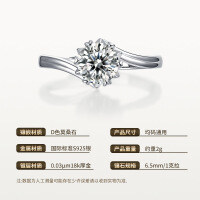 925 Silver Moissanite Twist Shank Star Band-6.5mm/1 carat moissanite/S925 sterling silver  Adjustable opening