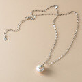 wholesale S925 Silver Nalan Fresh Sweet Ins Style Niche Design Rose Baroque Pearl Necklace Y02079-0-4