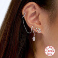 wholesale S925 Sterling Silver Ins-style Palm-shaped Diamond-accented Ear Cuff-0-2