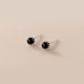 wholesale S925 Sterling Silver Simple Shell Pearl Synthetic Pearl Ear Studs Women's Korean Style Fresh and Sweet Earrings M01064-0-9