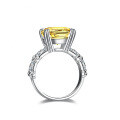 Sterling Silver 5ct Moissanite Princess Cut Square Tower Ring Wholesale-0-1
