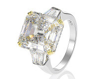 S925 Sterling Silver Geometric Square Wedding Ring for Women, Ins Style Clearance with Free Shipping.-Style E [Clearance Sale with Free Shipping]  US Size 10