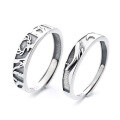 wholesale S925 Sterling Silver Retro "Whale of a Lifetime, Accompanied by a Deer" Meaningful Couple Rings Romantic Valentine's Day Ring-0-4