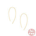 wholesale S925 Sterling Silver Minimalist Line Earrings, Versatile, European and American Fashion, Simple Ins Style, Handmade, Women's-0-0
