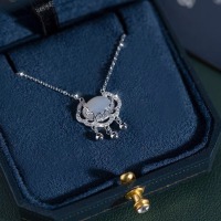 wholesale S925 Sterling Silver Auspicious Clouds Peace Ruyi Lock Pendant Necklace for Women, New Chinese Classical Ethnic Style, Fashionable White Chalcedony for Blessings-Auspicious Cloud Ruyi Lock Necklace/approx. 3g>TL011461