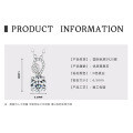 925 Sterling Silver D Color Moissanite Geometric Drop Pendant Necklace-0-16