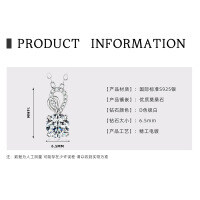 925 Sterling Silver D Color Moissanite Geometric Drop Pendant Necklace-Heart-shaped necklace [White Gold]  925 Silver