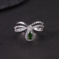 wholesale S925 Sterling Silver Crown Natural Topaz Ring with Garnet and Diopside, New Style for Cross-Border Trade-0-2