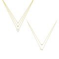 wholesale S925 Sterling Silver Geometric Hollow-Out Stackable Necklace, Women's Fashion Zircon Pendant Choker-0-4