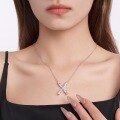 wholesale 925 Silver Cross-Border New Fashionable Ins Style Light Luxury Niche Necklace Women's Summer Accessory That Does Not Fade-0-3