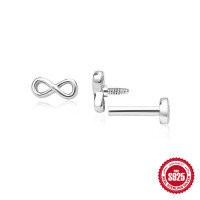 wholesale S925 Silver Diamond-Studded 16G Flat Threaded Cartilage Ear Piercing-Single gold #1