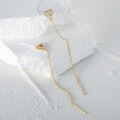 wholesale S925 Sterling Silver Earrings, Versatile and Minimalist Women's Ear Threads with Zircon Long Drop Tassel Ear Accessories, Cross-Border Hot-Sale Jewelry-0-1