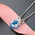 wholesale S925 Silver Alloy Small Fresh Bow Pendant Choker Necklace, Korean Style Zircon Crystal Pendant for Women-0-2