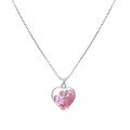 wholesale 925 Silver Pink Love Lava Drop Necklace, Ins Fashion Pendant Collarbone Chain, Sweet Minimalist Women's Jewelry-0-4