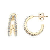 S925 Sterling Silver D-color Moissanite Bow Earrings-Style G [Clearance Sale - Free Shipping] K Gold  925 Silver