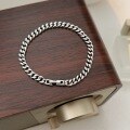 wholesale S925 Sterling Silver Geometric Tank Bracelet for Women, Small and Niche Fashion, Minimalist and High-End Retro Heavy Duty Accessory, Versatile-0-5