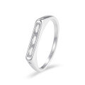 wholesale S999 solid silver minimalist plain closed ring for women, small batch design, new trendy personalized sterling silver band-0-9