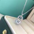 wholesale S925 Sterling Silver Light Luxury Fashion Core Pendant Collarbone Chain Hollow-Out Minimalist Design Birthday Gift for Best Friend Trendy-0-1