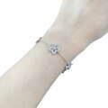 wholesale S925 Sterling Silver Hollow-Out Five-Petal Flower Bracelet, New Design, Niche Fashion Women's Bracelet-0-4