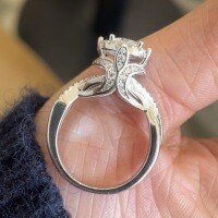 925 Silver Exaggerated Large 1-Carat Moissanite Iris Flower Ring for Women-1-carat iris ring [zirconia]  HK size 14#