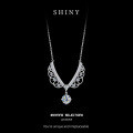 S925 Silver Elegant Princess Necklace, Women's Autumn Winter Versatile Minimalist Collarbone Chain-0-4