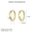 wholesale S925 Sterling Silver Classic European-style Earrings With Fashionable Twist Texture And Versatile Light Luxury Design-0-5