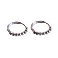 wholesale 925 Silver Plated with White Gold, Exquisite Vintage Hoop Effect Stud Earrings, Elegant New Style-0-4