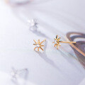 wholesale S925 Sterling Silver Small Fresh Inlaid Diamond Sparkling Sweet and Dainty Star Cute Ear Accessories G1405-0-2