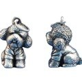 wholesale 999 Silver Exquisite 3D Cute Teddy Dog Pendant Pet Charm Necklace Women's Braided Rope Silver Jewelry Accessory-0-4