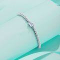 wholesale S925 Sterling Silver Moissanite Diamond Bracelet for Women, Cube-shaped Web Design, Simple and Stylish, Luxury Row of Diamonds-0-1