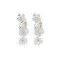 wholesale S925 Sterling Silver Pastoral Style Fresh and Simple Versatile Plum Blossom Earrings, Exquisite and Unique Light Luxury Ear Studs-0-6