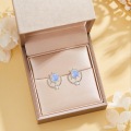 wholesale S925 Sterling Silver Eu Blue Opal Star Earrings For Women, Wholesale, Light Luxury, Niche, High-end-0-2