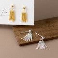 wholesale S925 Sterling Silver Fresh and Sweet Ins Style Niche Design Circle Fringe Light Bead Earrings M05549-0-2