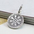 wholesale 925 Sterling Silver Chinese Style Shan Ghost Coin Phone DIY Artistic Retro Pendant Bagua Buckle Braided Red Cord Accessory-0-1