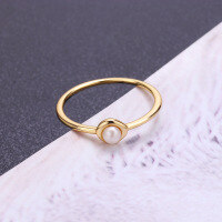 wholesale 925 Sterling Silver Japanese-style Light Luxury Jewelry, Simple and Versatile Spring Natural Pearl Marshmallow Ring for Women, New Style-Irregular Marshmallow Pearl Ring Hong Kong No. 17