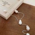 wholesale S925 Sterling Silver Pearl Sweater Chain Women's Small Fresh Minimalist Style Designer Necklace High-End Fashion Trend-0-4