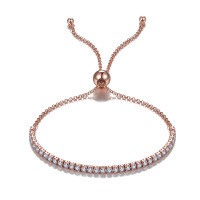S925 Sterling Silver Zirconia Full Tennis Bracelet with Dazzling Pavé-Style X [Clearance Sale with Free Shipping]  925 Silver