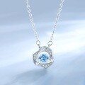 wholesale S925 Sterling Silver French-style High-end Sparkling Moving Heart Love at First Sight Necklace for Women with Dynamic Zircon European and American-0-0