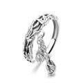 wholesale S925 Sterling Silver Retro Ethnic Style Rising Bamboo Shoot Tassel Pendant Ring with Classical Elegance-0-4